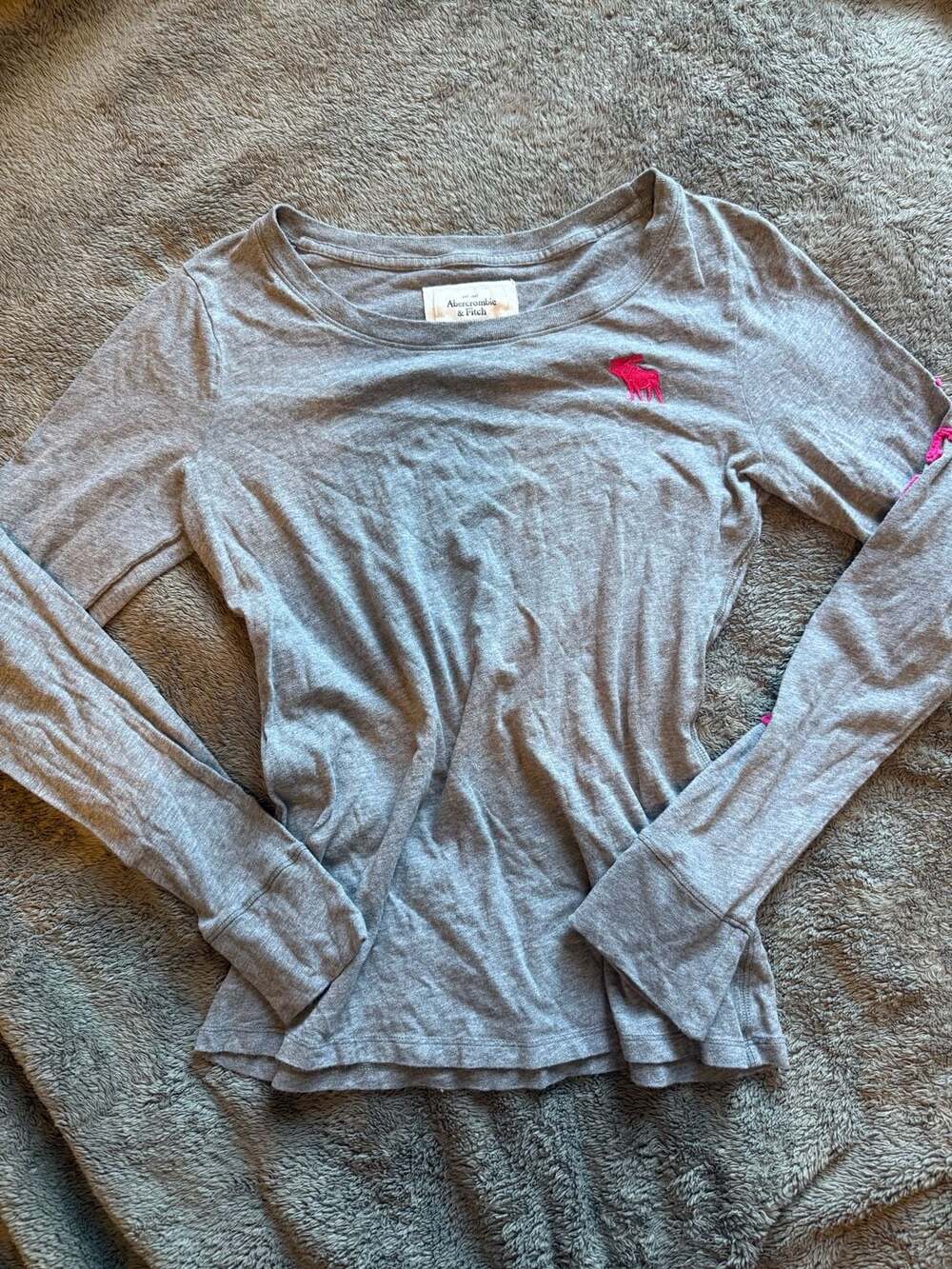 Abercrombie & Fitch Long Sleeve Top Size L Gray